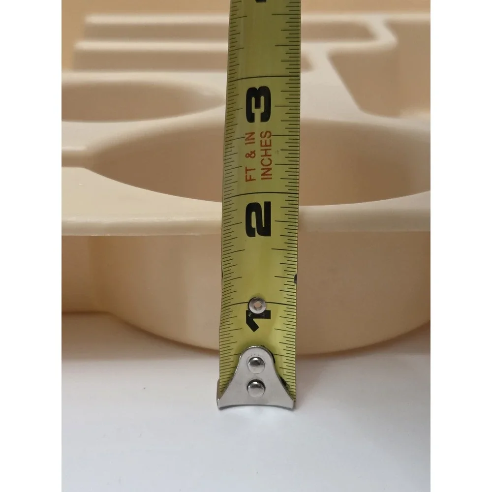 Vintage Rubbermaid Utensil Cutlery Tray Drawer Organizer Tan Plastic